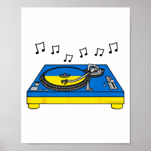 Dj Ukrainian Flag Ukraine Music Producer Musician  Poster
