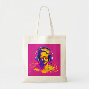 DJ Vibes Typography Tote Bag