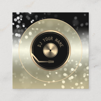 DJ vinyl plate player Business card