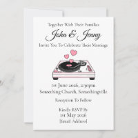 DJ Wedding Invitation Music Lover Musicians
