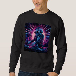 Dj With Headphones And Turntables Eclectic Edm Djs Sweatshirt
