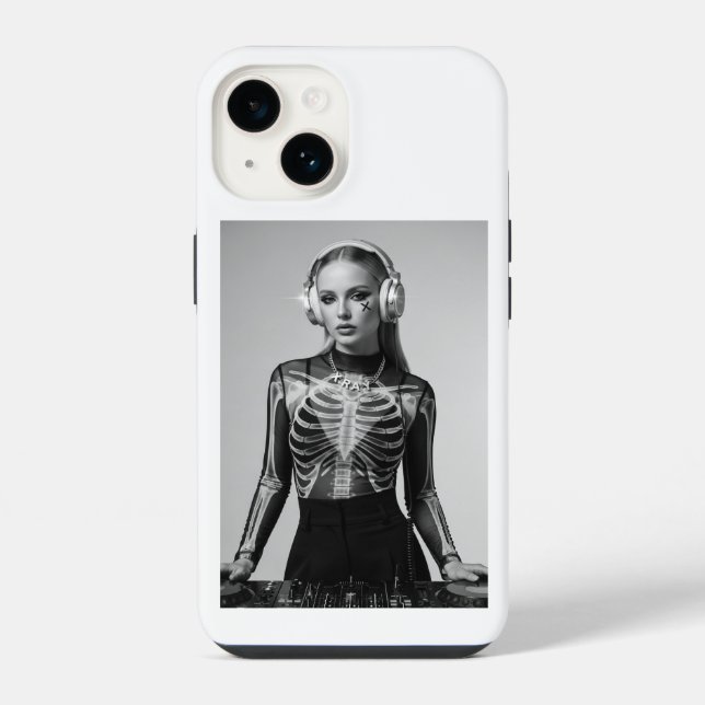 DJ Xray Chest X-Ray Art Design iPhone Case (Back)