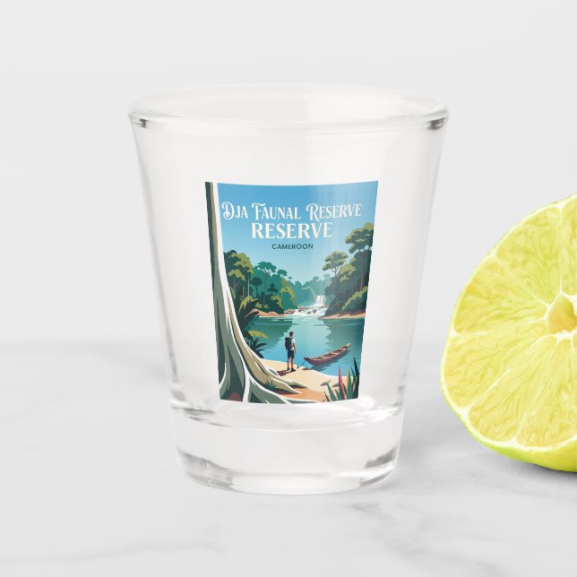 Dja Faunal Reserve Cameroon Shot Glass (Front)