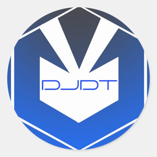 DJDT Blue Sticker Large (Front)