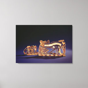 Djed pillar pectoral and wedjet eye pectoral canvas print