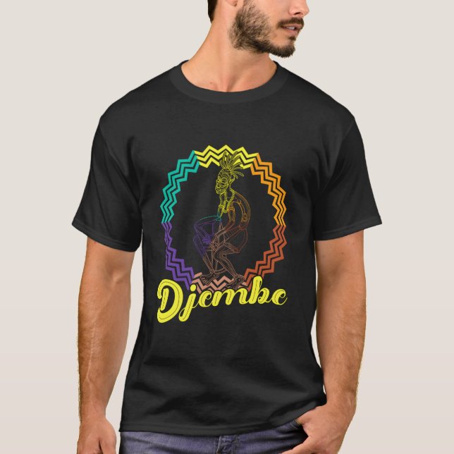 Djembe Drums Drummer Musical Instrut Africa Reggae T-Shirt (Front)