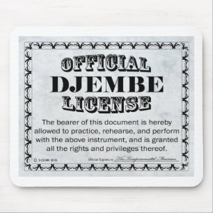 Djembe License Mouse Pad