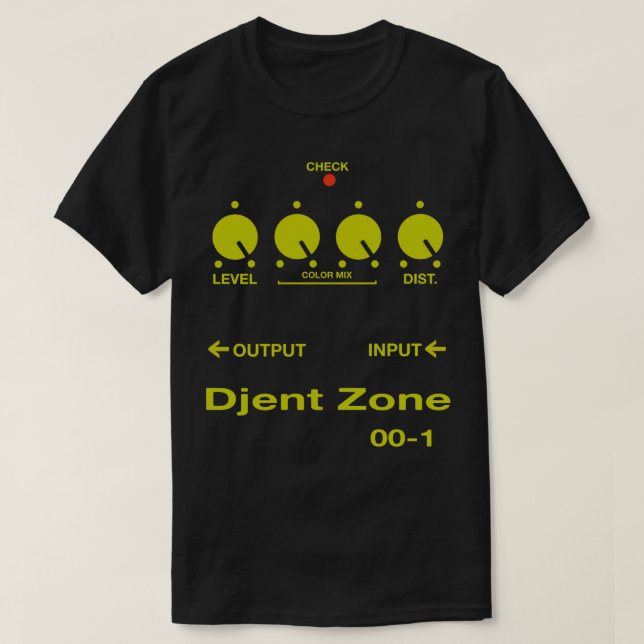 Djent Zone Guitar Pedal T-Shirt (Design Front)
