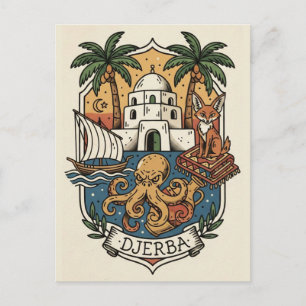 Djerba Island Tunisia Travel Postcard