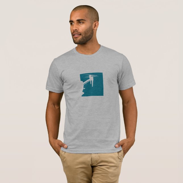 DJI Inspire Box Teal T-Shirt (Front Full)