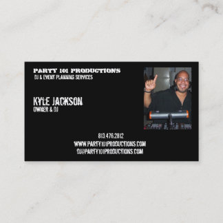 djiam, Party 101 Productions, Kyle Jackson, Own... Business Card