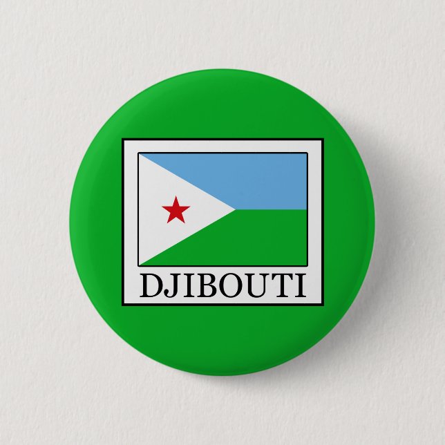 Djibouti 6 Cm Round Badge (Front)