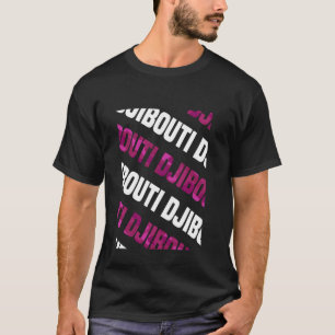 Djibouti Camo Pattern Pink Camouflage T-Shirt