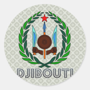 Djibouti Coat of Arms Classic Round Sticker
