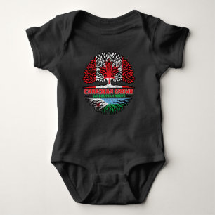 Djibouti Djiboutian Canadian Canada Tree Roots Baby Bodysuit