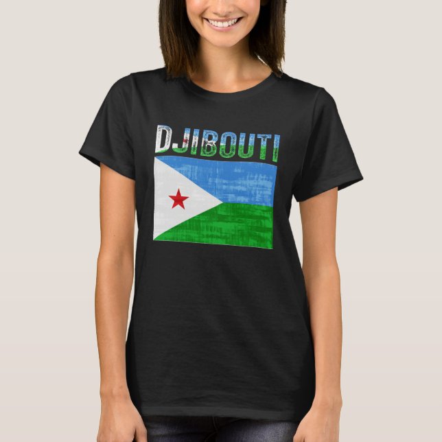 Djibouti  Djiboutian Flag T-Shirt (Front)