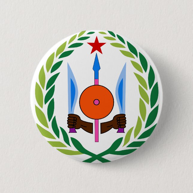 djibouti emblem 6 cm round badge (Front)