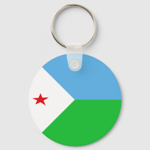 Djibouti Fisheye Flag Keychain