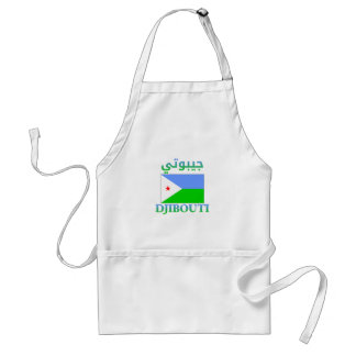 Djibouti Flag جيبوتي Arabic & English WordArt Standard Apron