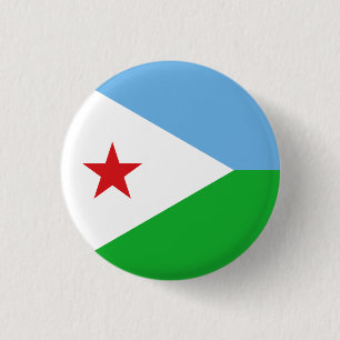 Djibouti Flag 3 Cm Round Badge