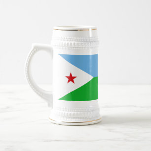Djibouti Flag Beer Stein