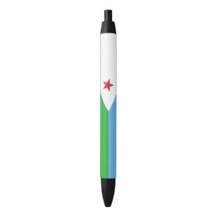 Djibouti Flag Black Ink Pen