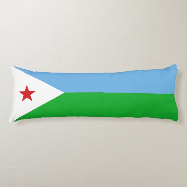 Djibouti Flag Body Cushion (Front)