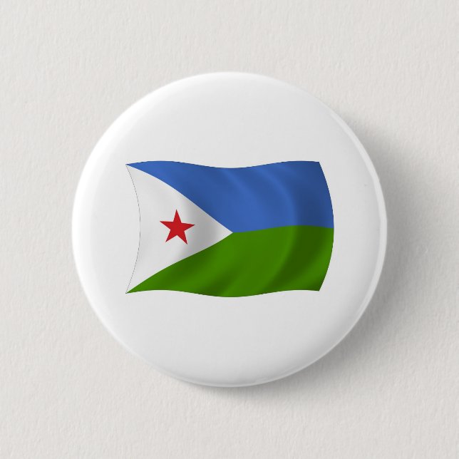 Djibouti Flag Button (Front)