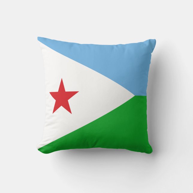 Djibouti Flag Cushion (Front)