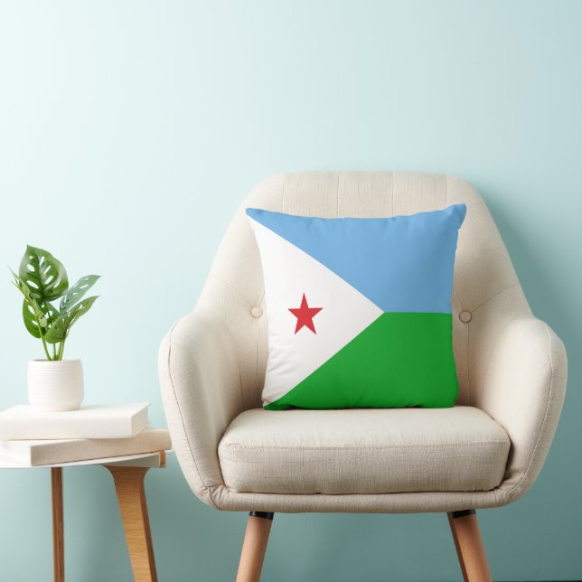 Djibouti flag cushion (Chair)