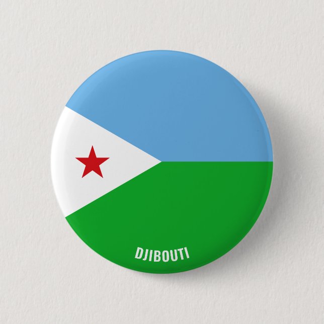 Djibouti Flag Cute Patriotic 6 Cm Round Badge (Front)