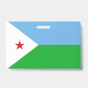 Djibouti flag ID badge