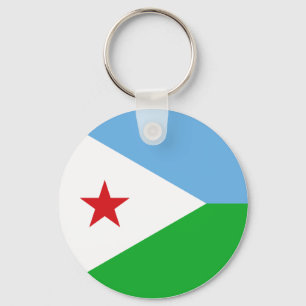 Djibouti Flag Key Ring