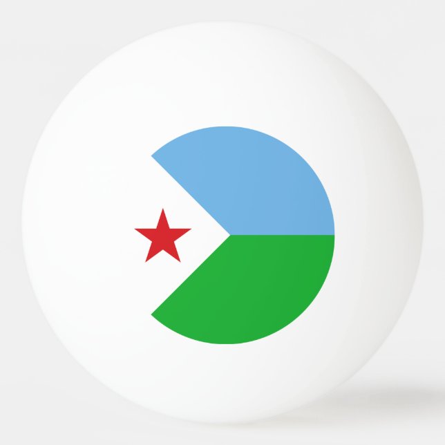 Djibouti Flag Ping Pong Ball (Front)