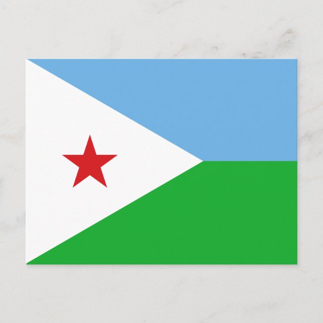 Djibouti Flag Postcard (Front)