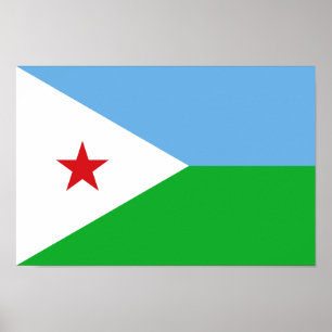 Djibouti Flag Poster