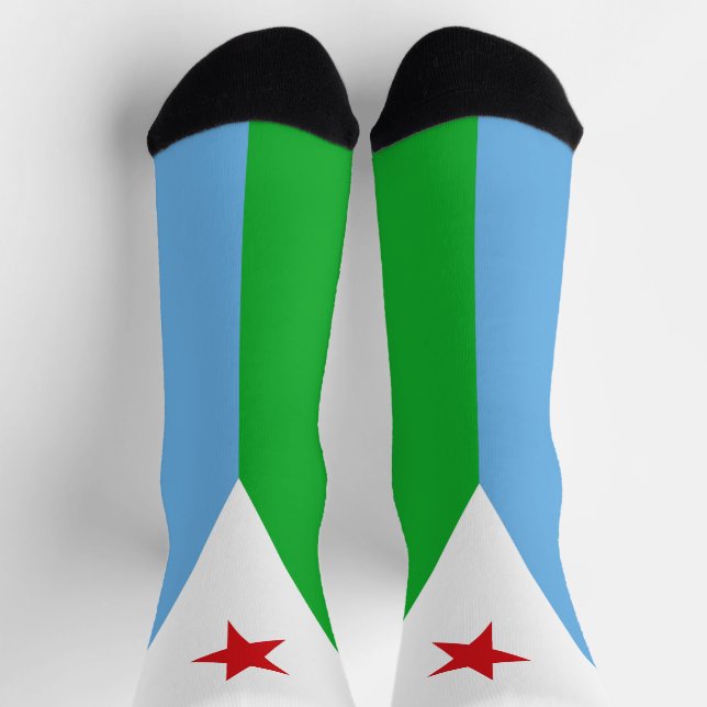 Djibouti Flag Socks (Top)