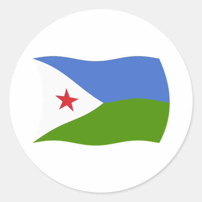Djibouti Flag Sticker (Front)