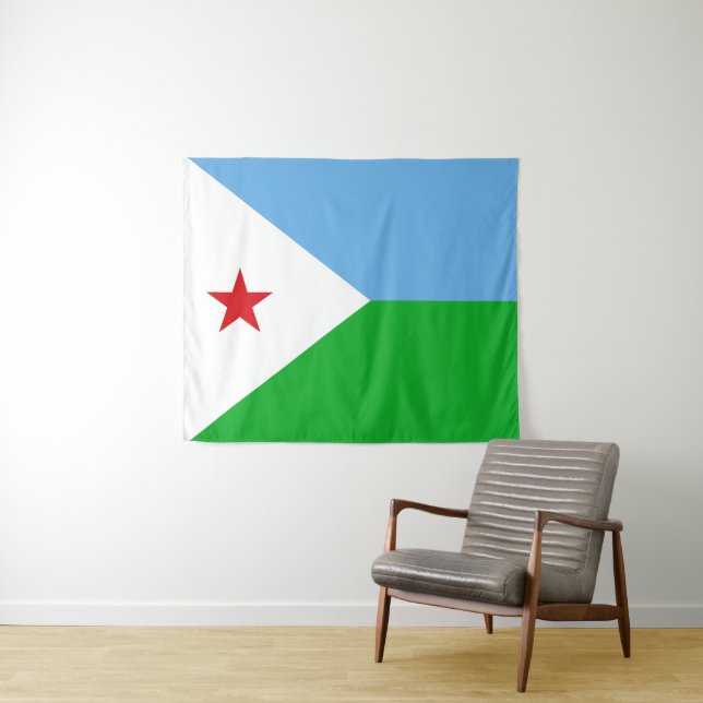 Djibouti flag tapestry (In Situ (Horizontal))