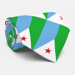 Djibouti Flag Tie