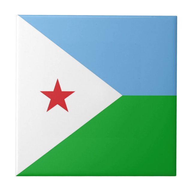 Djibouti flag tile (Front)
