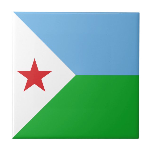 Djibouti Flag Tile (Front)