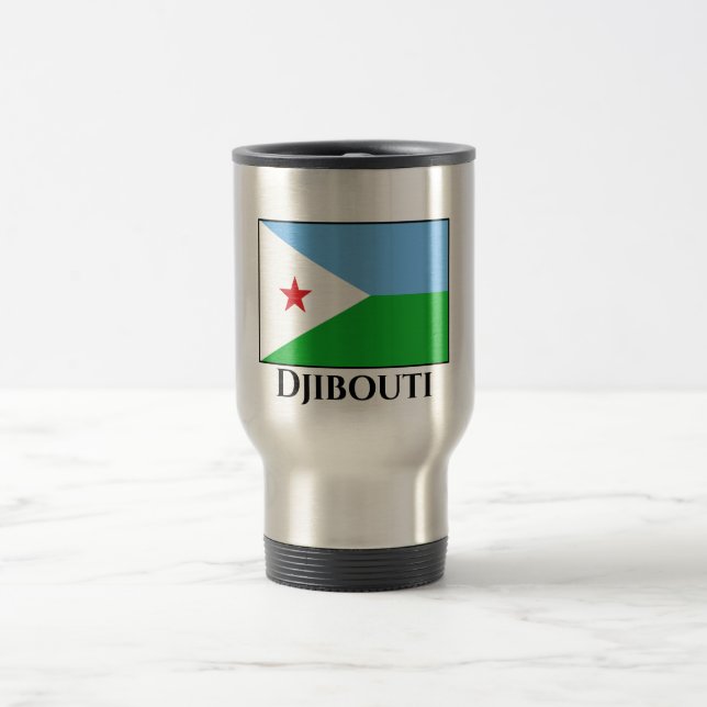 Djibouti Flag Travel Mug (Center)