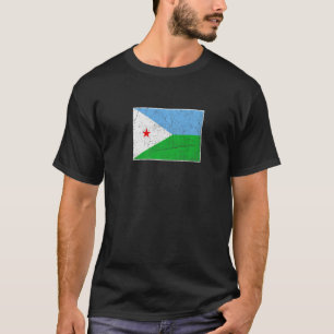 Djibouti Flag With Vintage Djiboutian National Col T-Shirt