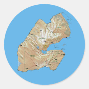 Djibouti Map Sticker