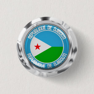 Djibouti Round Emblem 3 Cm Round Badge