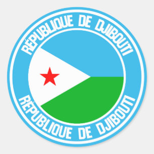 Djibouti Round Emblem Classic Round Sticker