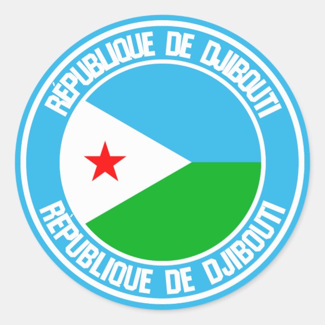 Djibouti Round Emblem Classic Round Sticker (Front)