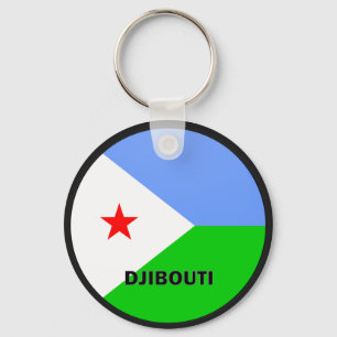 Djibouti Roundel quality Flag Key Ring