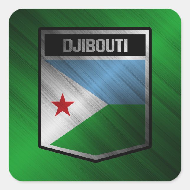 Djibouti Square Sticker (Front)